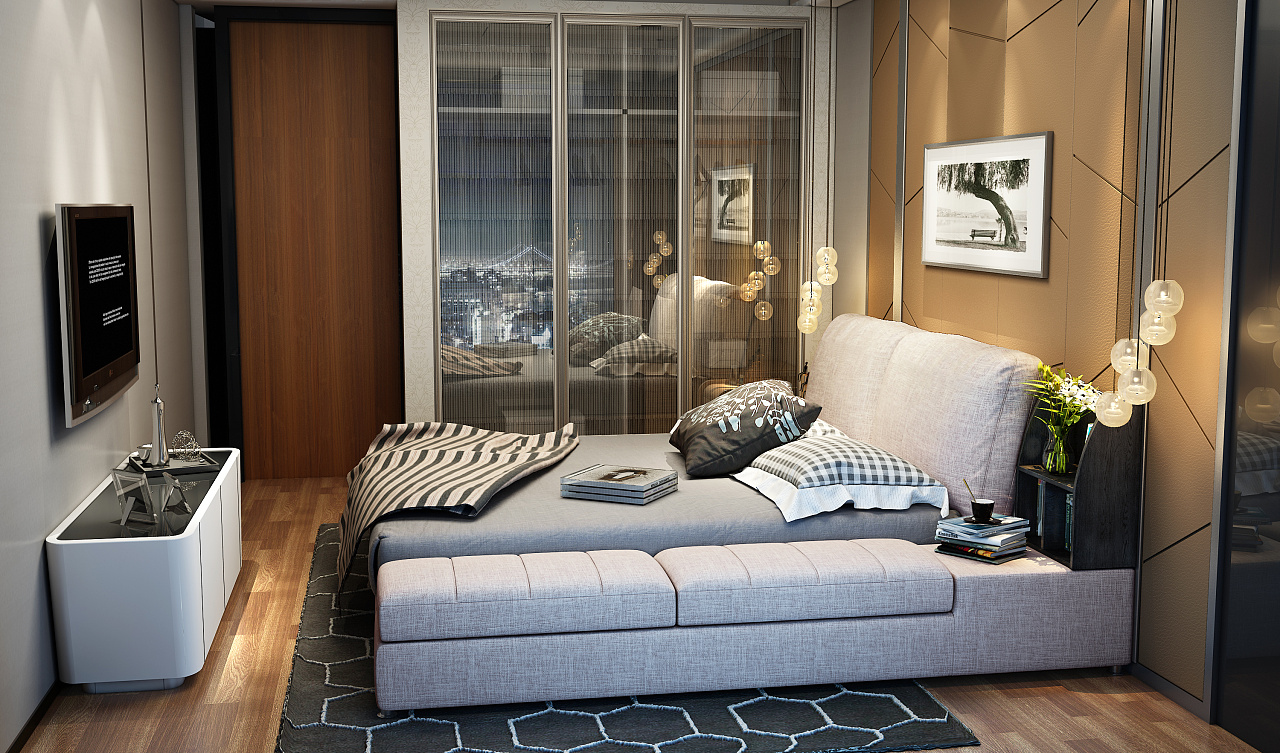 舒适榻榻米风格布艺床设计 融合传统与现代的家具创新